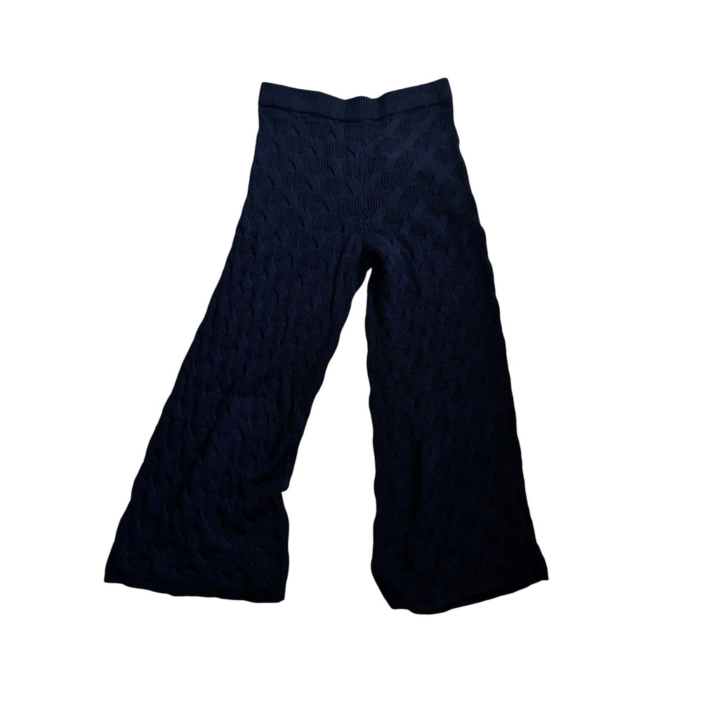 Rachel Comey‎ x Target Knit Pants L Navy Blue Cable Knit Wide Leg Loungewear